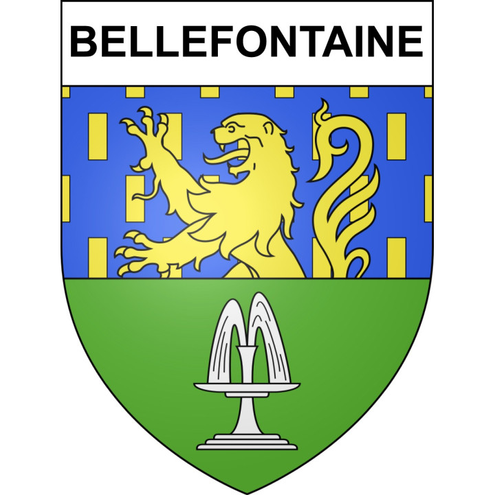 Bellefontaine 39 ville sticker blason écusson autocollant adhésif