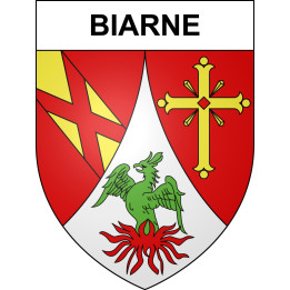 Pegatinas escudo de armas de Biarne adhesivo de la etiqueta engomada