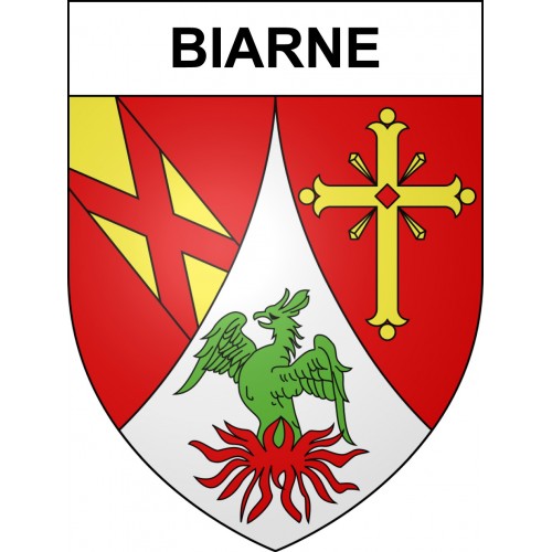Biarne 39 ville sticker blason écusson autocollant adhésif
