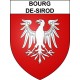 Pegatinas escudo de armas de Bourg-de-Sirod adhesivo de la etiqueta engomada