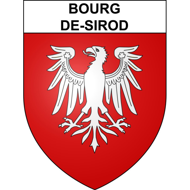 Bourg-de-Sirod Sticker wappen, gelsenkirchen, augsburg, klebender aufkleber