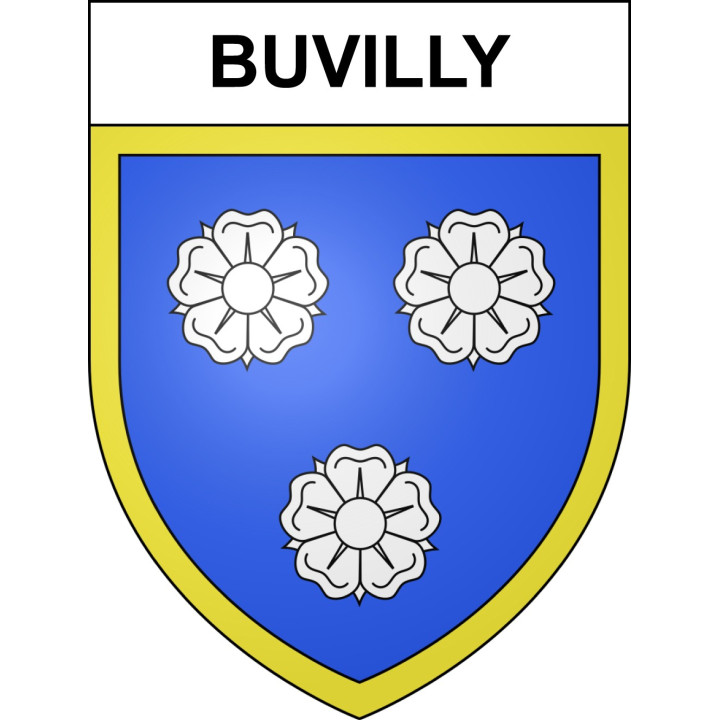 Buvilly 39 ville sticker blason écusson autocollant adhésif