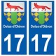 17 Dolus-Doléron ville autocollant plaque