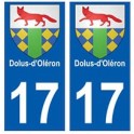 17 Dolus-Doléron ville autocollant plaque