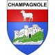Pegatinas escudo de armas de Champagnole adhesivo de la etiqueta engomada