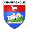 Pegatinas escudo de armas de Champagnole adhesivo de la etiqueta engomada