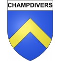 Stickers coat of arms Champdivers adhesive sticker