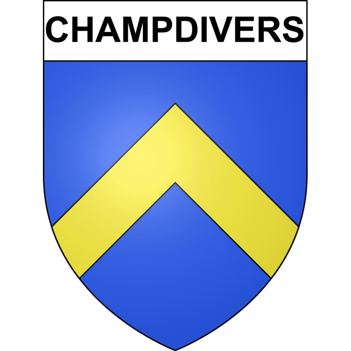 Pegatinas escudo de armas de Champdivers adhesivo de la etiqueta engomada