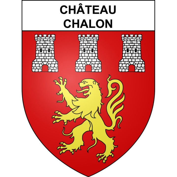 Château-Chalon Sticker wappen, gelsenkirchen, augsburg, klebender aufkleber