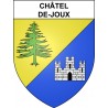 Pegatinas escudo de armas de Châtel-de-Joux adhesivo de la etiqueta engomada