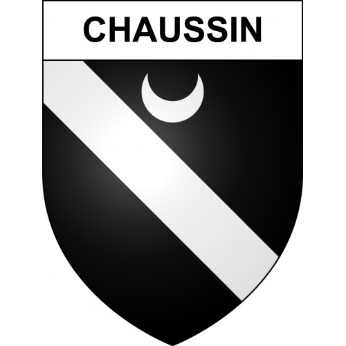Pegatinas escudo de armas de Chaussin adhesivo de la etiqueta engomada