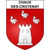 Pegatinas escudo de armas de Chaux-des-Crotenay adhesivo de la etiqueta engomada