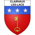 Pegatinas escudo de armas de Clairvaux-les-Lacs adhesivo de la etiqueta engomada