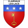 Clairvaux-les-Lacs 39 ville sticker blason écusson autocollant adhésif