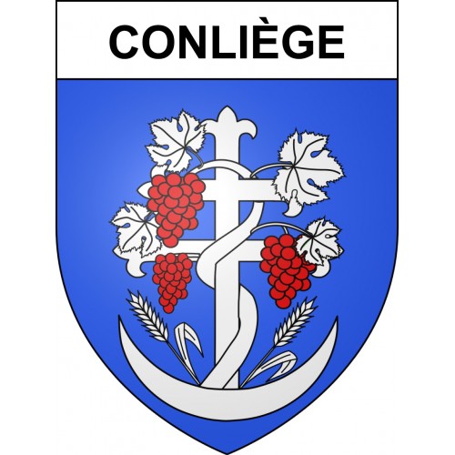 Conliège 39 ville sticker blason écusson autocollant adhésif