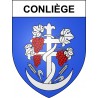 Conliège 39 ville sticker blason écusson autocollant adhésif