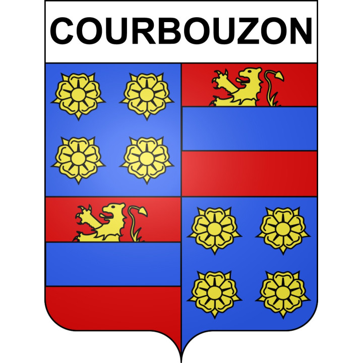 Courbouzon Sticker wappen, gelsenkirchen, augsburg, klebender aufkleber