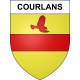 Pegatinas escudo de armas de Courlans adhesivo de la etiqueta engomada