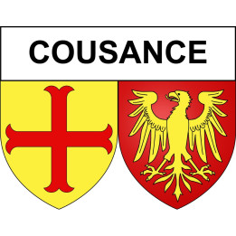 Cousance Sticker wappen, gelsenkirchen, augsburg, klebender aufkleber