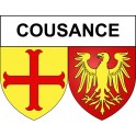 Cousance Sticker wappen, gelsenkirchen, augsburg, klebender aufkleber