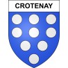 Pegatinas escudo de armas de Crotenay adhesivo de la etiqueta engomada