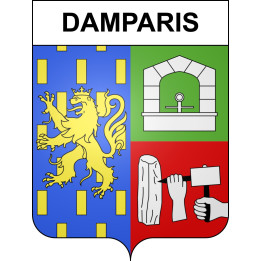 Pegatinas escudo de armas de Damparis adhesivo de la etiqueta engomada