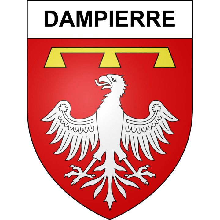 Pegatinas escudo de armas de Dampierre adhesivo de la etiqueta engomada