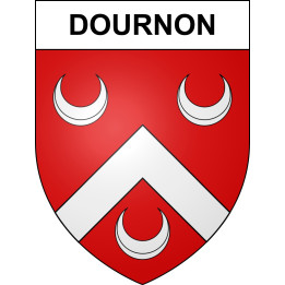 Pegatinas escudo de armas de Dournon adhesivo de la etiqueta engomada