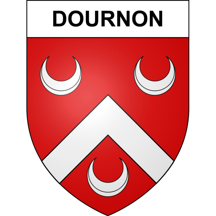 Pegatinas escudo de armas de Dournon adhesivo de la etiqueta engomada