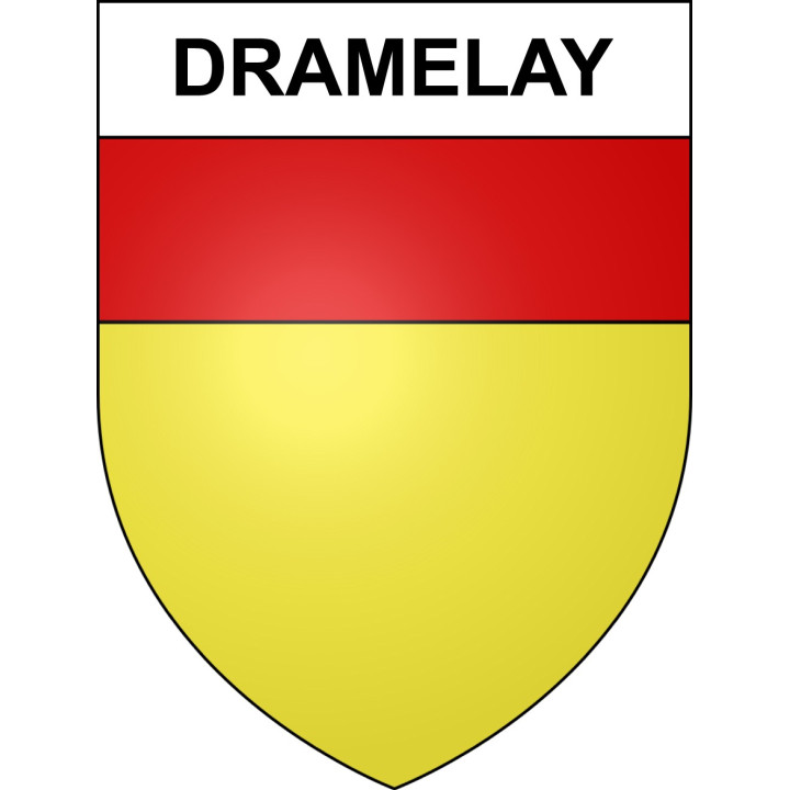 Pegatinas escudo de armas de Dramelay adhesivo de la etiqueta engomada