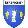 Pegatinas escudo de armas de Étrepigney adhesivo de la etiqueta engomada