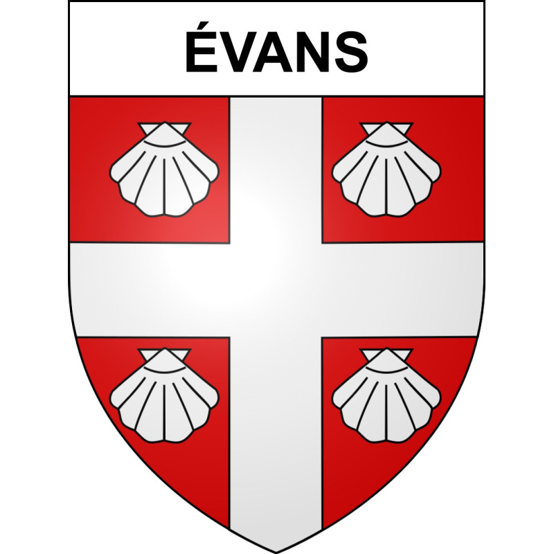 Pegatinas escudo de armas de Évans adhesivo de la etiqueta engomada