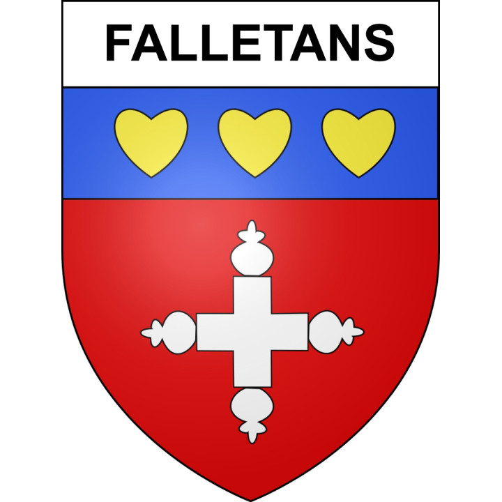 Falletans 39 ville sticker blason écusson autocollant adhésif