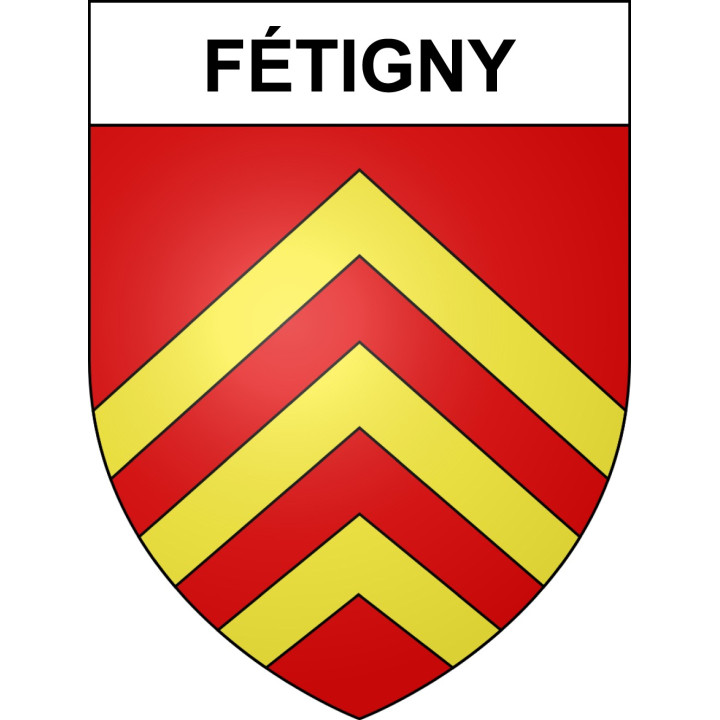 Pegatinas escudo de armas de Fétigny adhesivo de la etiqueta engomada