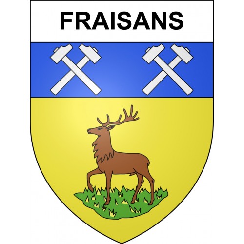 Fraisans 39 ville sticker blason écusson autocollant adhésif