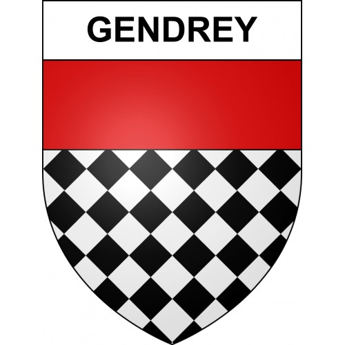 Gendrey 39 ville sticker blason écusson autocollant adhésif