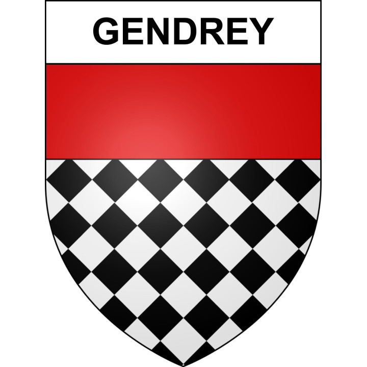 Pegatinas escudo de armas de Gendrey adhesivo de la etiqueta engomada