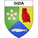 Pegatinas escudo de armas de Gizia adhesivo de la etiqueta engomada