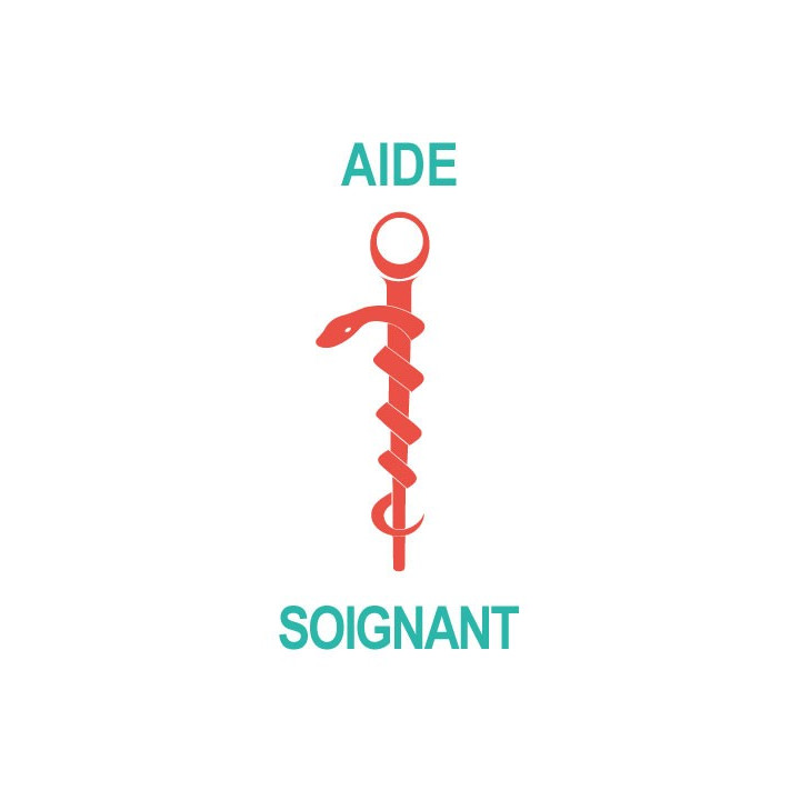 Caduceo de Cuidado de la salud del Ayudante de la etiqueta engomada de la etiqueta engomada