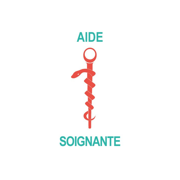 Caduceo de Cuidado de la salud del Ayudante de la etiqueta engomada de la etiqueta engomada