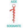 Caduceo de Cuidado de la salud del Ayudante de la etiqueta engomada de la etiqueta engomada