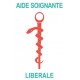 Caducée aide soignante libérale logo 531 sticker autocollant