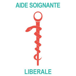 Caducée aide soignante libérale logo 531 sticker autocollant