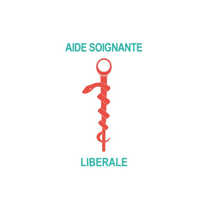 Caduceo de Cuidado de la salud del Ayudante de la etiqueta engomada de la etiqueta engomada