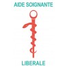 Caducée aide soignante libérale logo 531 sticker autocollant