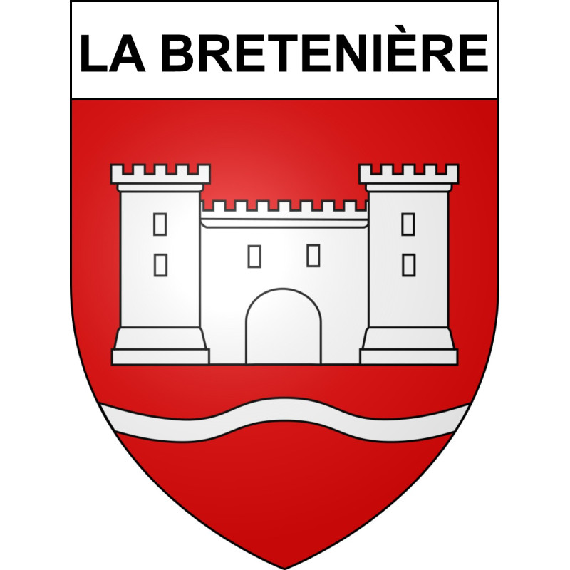 Pegatinas escudo de armas de La Bretenière adhesivo de la etiqueta engomada