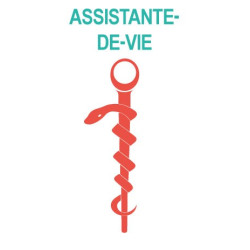 Caduceo de Cuidado de la salud del Ayudante de la etiqueta engomada de la etiqueta engomada
