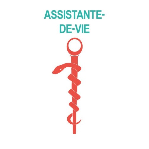 Caducée assistante-de-vie logo 531 sticker autocollant