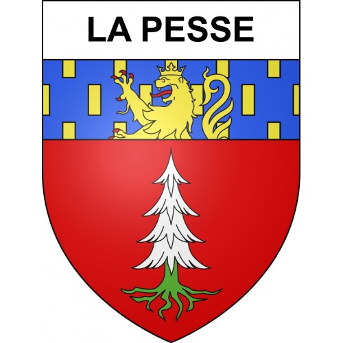 La Pesse 39 ville sticker blason écusson autocollant adhésif