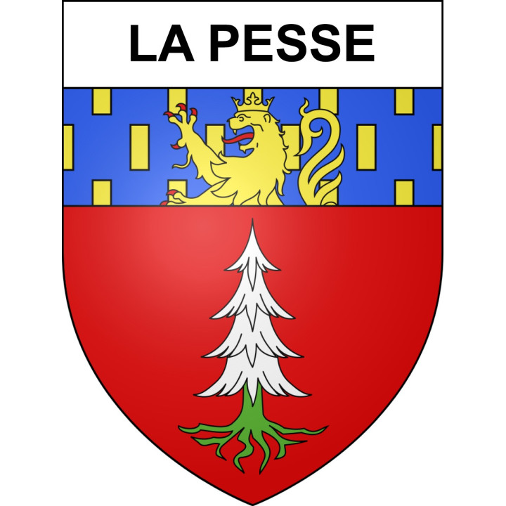 La Pesse 39 ville sticker blason écusson autocollant adhésif